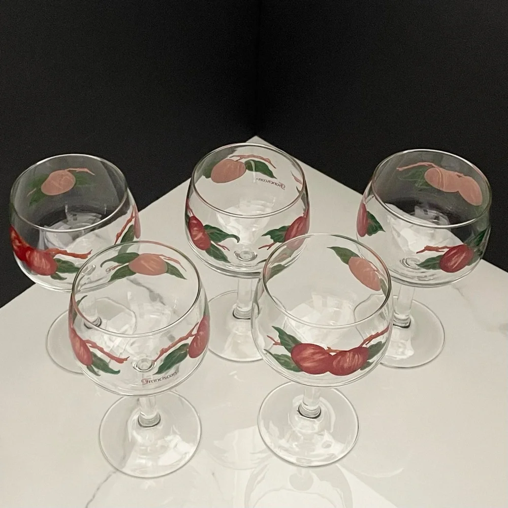 SET of 5 Apple Goblets by Franciscan